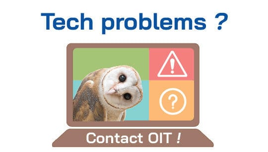Tech problems? Contact OIT!